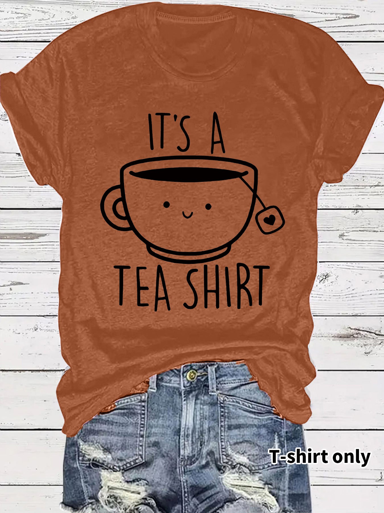 Humorous Printed 'TEA' Shirt - Grab Cool Comfort in Dazzling Colors ! 🫖🌈