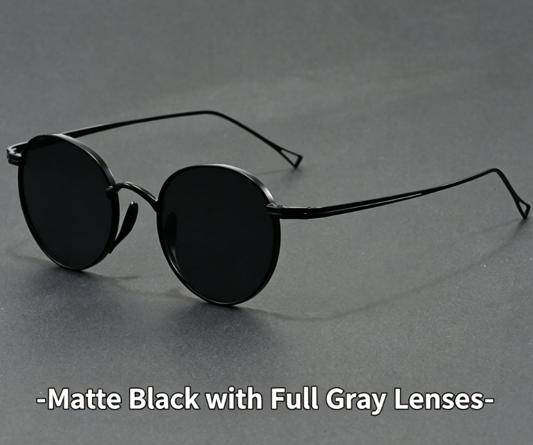 Unisex Vintage Celebrity Round Sunglasses - Full Rim Enhanced Vision UV 400 Sun Protection 😎