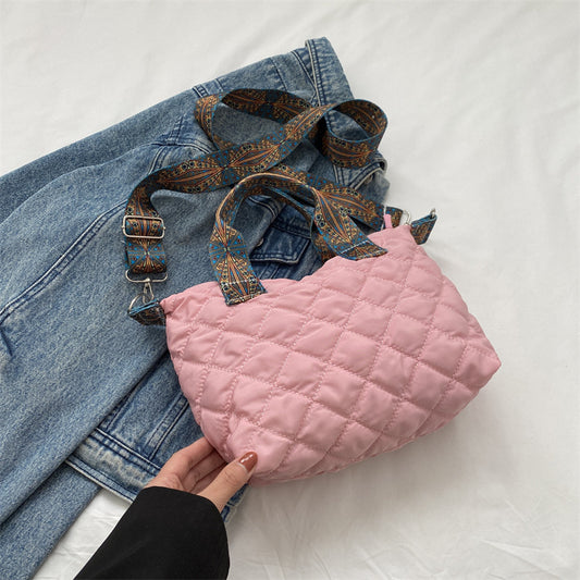 Quilted Casual Tote Bag-Handbag or Convert to Stylish Simple Crossbody Shoulder Bag 👜