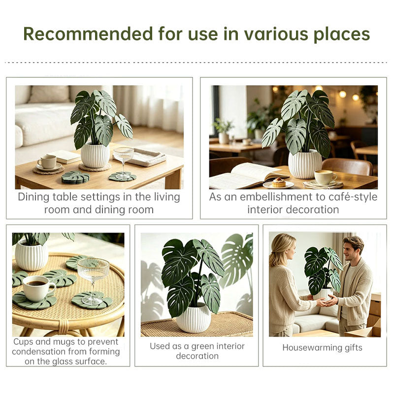 3D Printed Monstera Plant-Vase-Leaf Coaster Set 💝