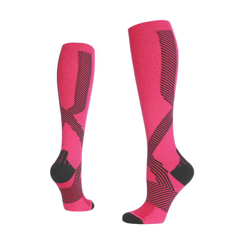 High-Calf Unisex Sports Pressure Socks ⚽️ 🧦 Choose from Four Colorful Fun Patterned Designs