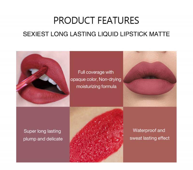 GIFT BOX SET-Alluring Non-Sticky Cup Matte Liquid Lipstick