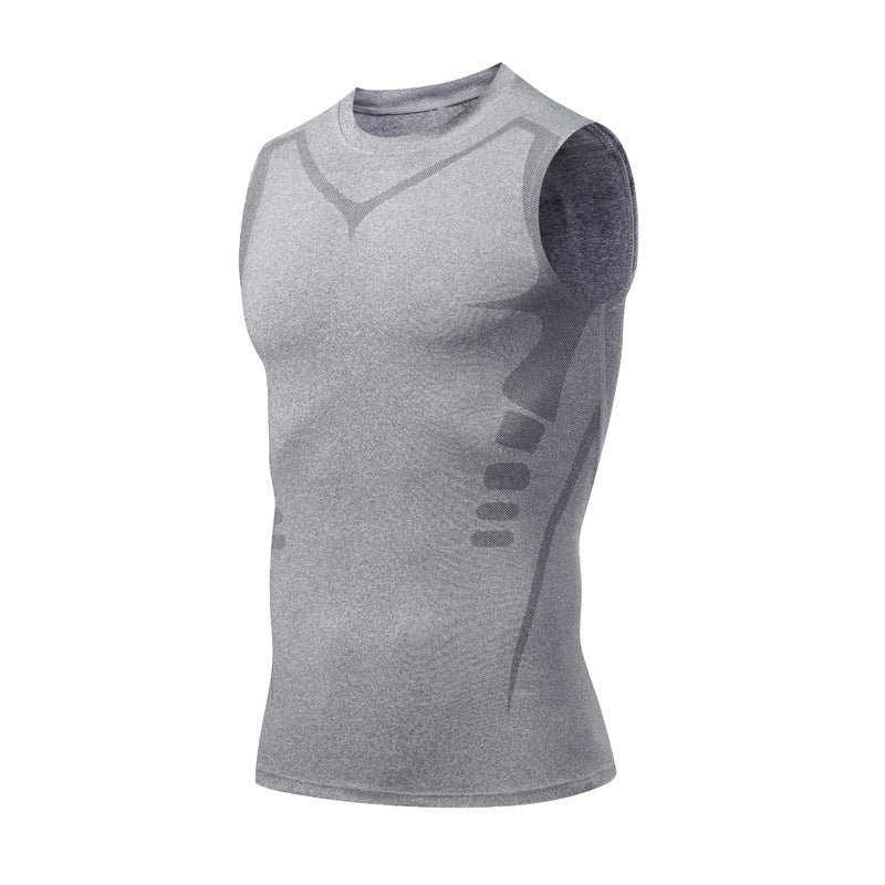 Quick-dry Men's Fitted Sports & Fitness Vest 💪 Sleeveless Elastic Breathable Moisture-wicking