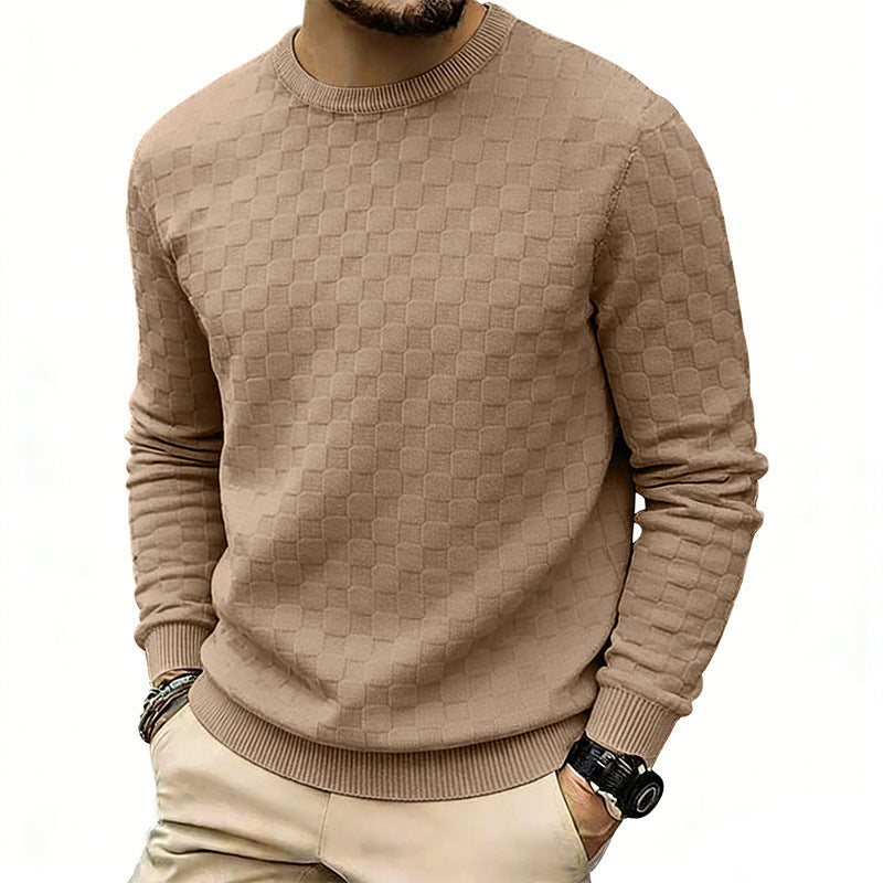 Men's Autumn & Winter Fashion Forward Sweater-shirt - Warm Heavyweight Jacquard Long Sleeve Crewneck ♨️