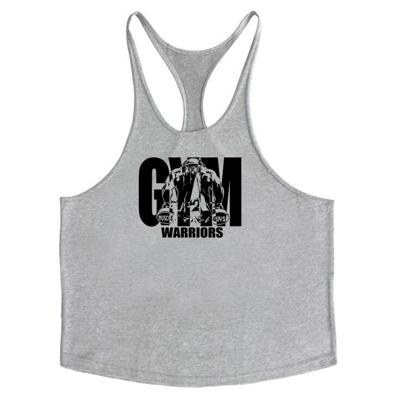 Men's Popular Fitness Tank Top 🏋️‍♀️ GYM WARRIORS Sporty Thin Shoulder Strap Workout Gear