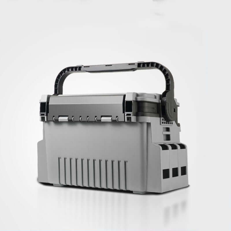 Giftable Tough & Durable 2-Layer Fishing Tackle Box - Adjustable Compartments + Dividers with Rod & Cup Holders 🎁