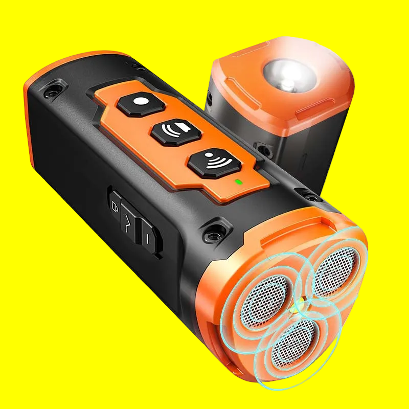 Ultrasonic Three-Head Dog Barking Repellent with Flashlight, Anti-Barking Device 🚫🦮