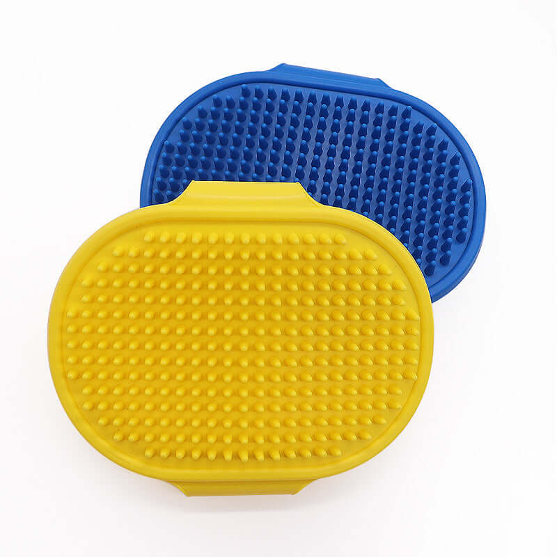 Soft Rubber Silicone Dog & Cat Pet Bathing and Massage Brush with Hand Grip 🦮🐈‍⬛️