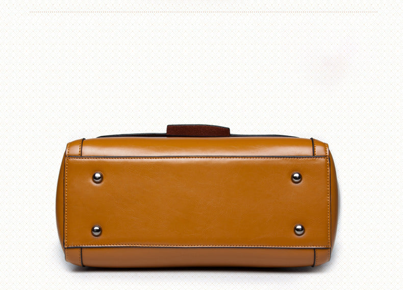 Women's Chic GENUINE LEATHER Handbag 👜 High Quality Cowhide with Large Storage Capacity