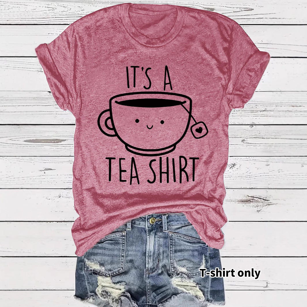 Humorous Printed 'TEA' Shirt - Grab Cool Comfort in Dazzling Colors ! 🫖🌈
