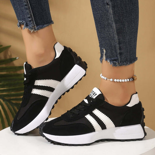 Women's Chunky Sole Athletic Sneakers - Height Increasing Sporty Fashion