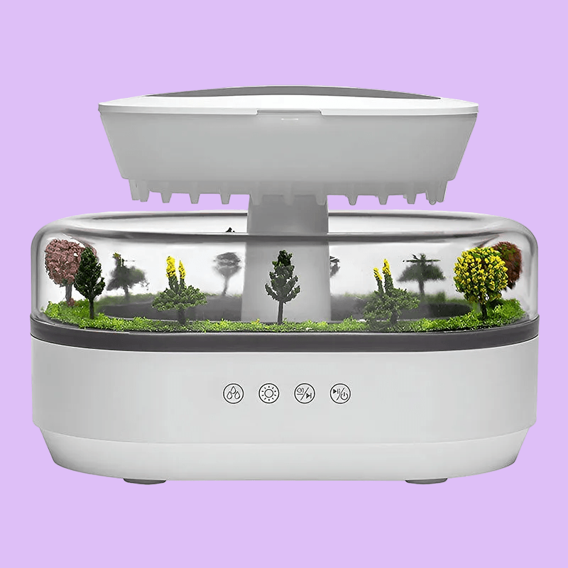 Beautiful Raindrop Style Aroma Humidifier with Gradient Lighting, White Noise, & Essential Oil Diffusion for Home
