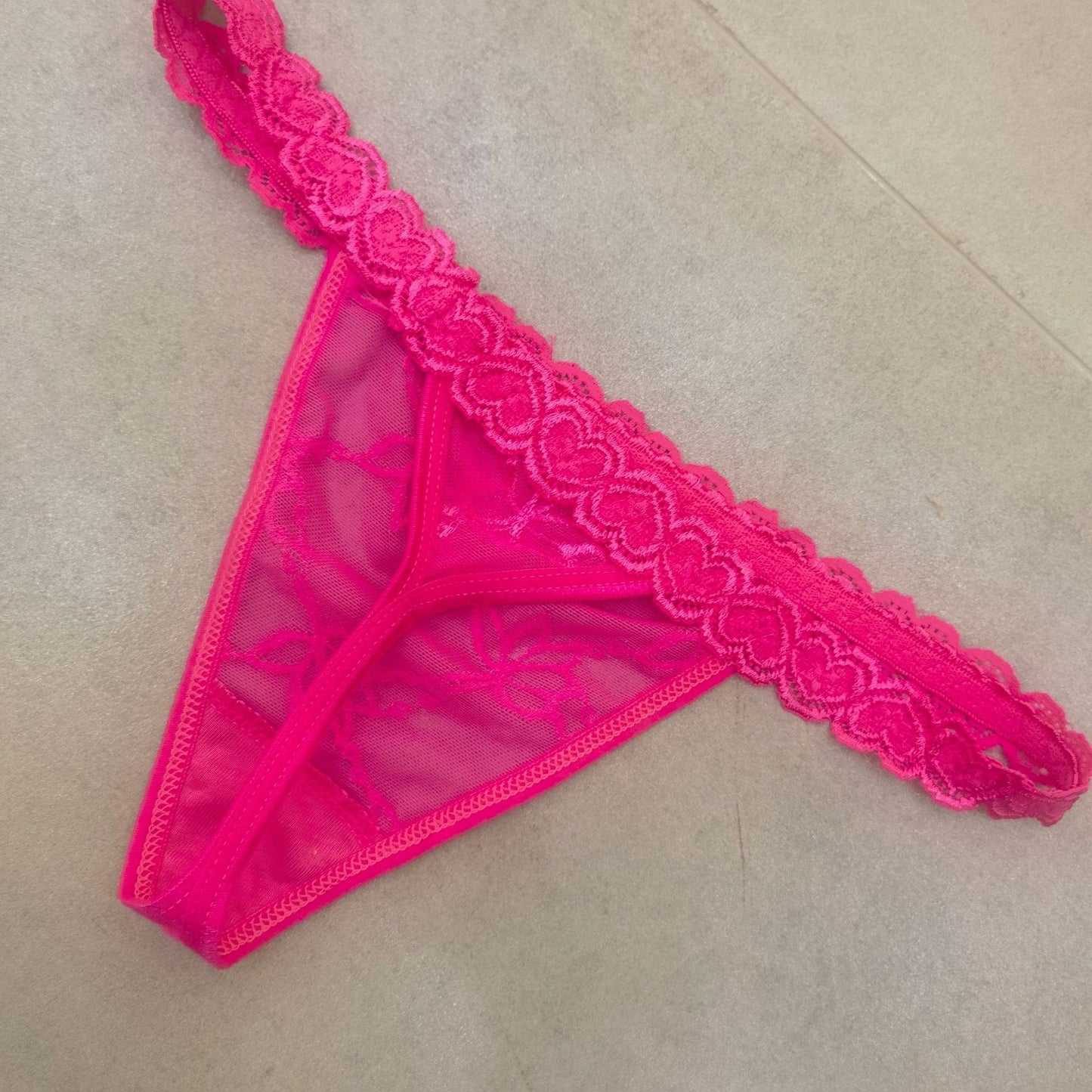 Women's Colorful Sexy DIY Metal Rhinestone Letter Thong - Provocative and Playful Lace Panties 🌈