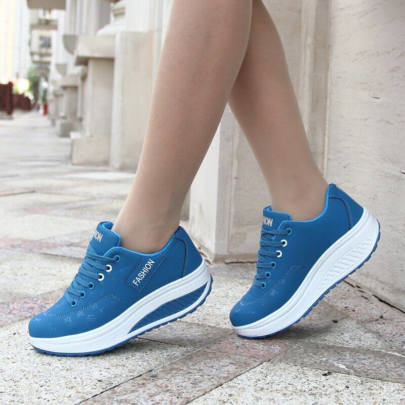 Women's Casual Sporty Sneakers - Thick Sole Height Increasing and Waterproof 💦