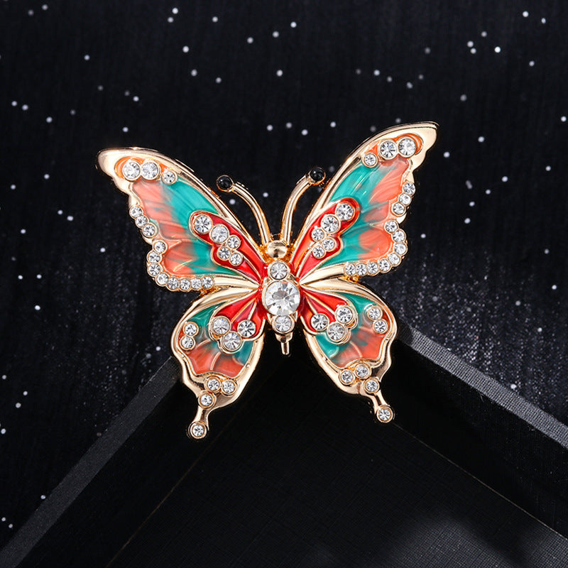 Women's Gorgeous Enamel Painted Butterfly Brooch 🦋 Elegant Accessory for Any Outfit !