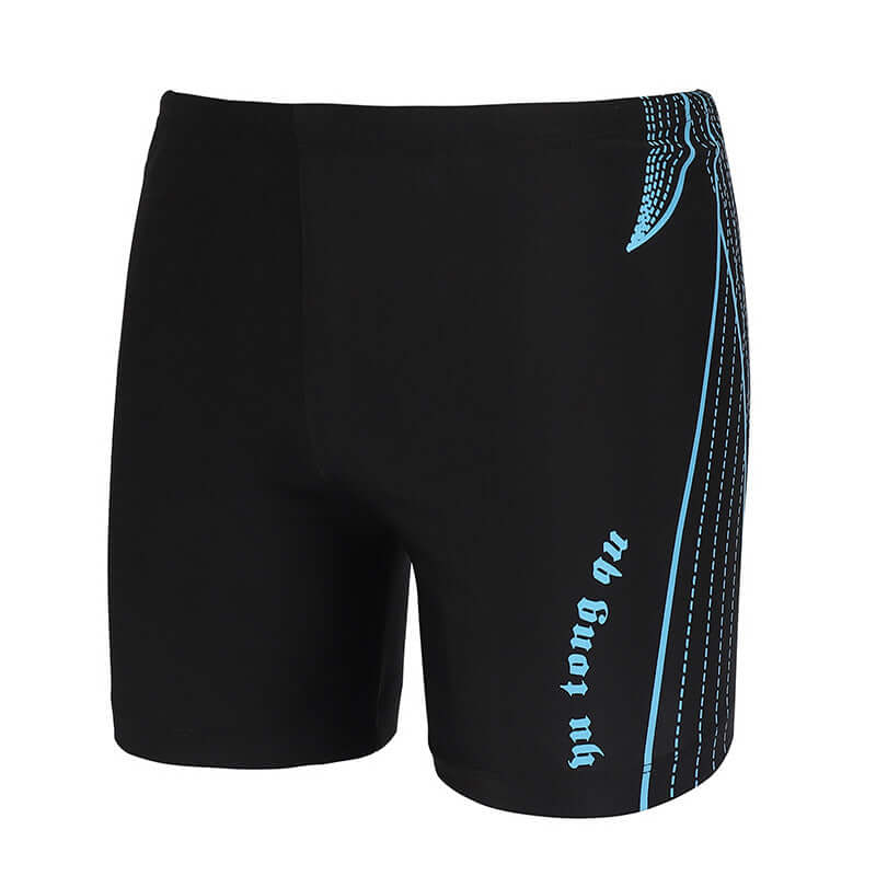 Large Sizes Striped Men's Swimming Trunks and Cap with Three-Dimensional Elastic Waistband 🏊‍♀️