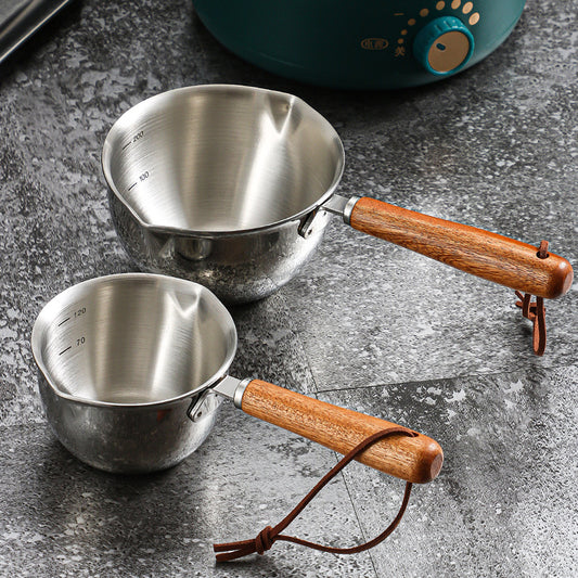 304 Stainless Steel Small Oil Splashing Pot - Modern & Minimalist Uncoated Three-layer Bottom
