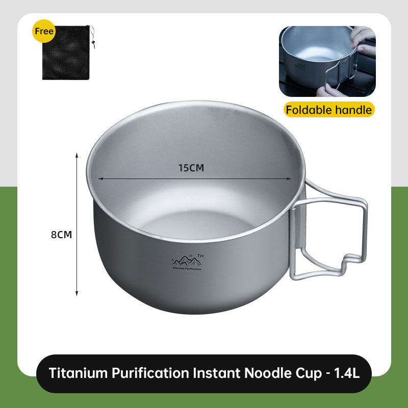 Stainless Steel Camping Pots - Buy 3, Save 10% - Automatic Discount at Checkout 🫕✂️🔖 Durable Titanium