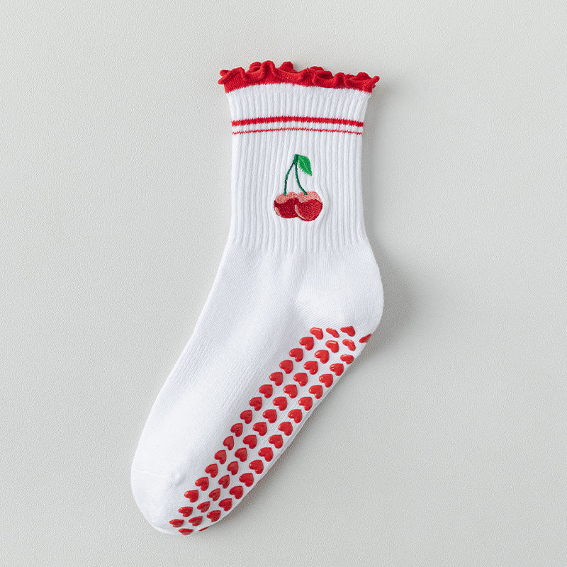 Hip Fun Graphics White Cotton Yoga Socks 🧘‍♀️🧦 for Women