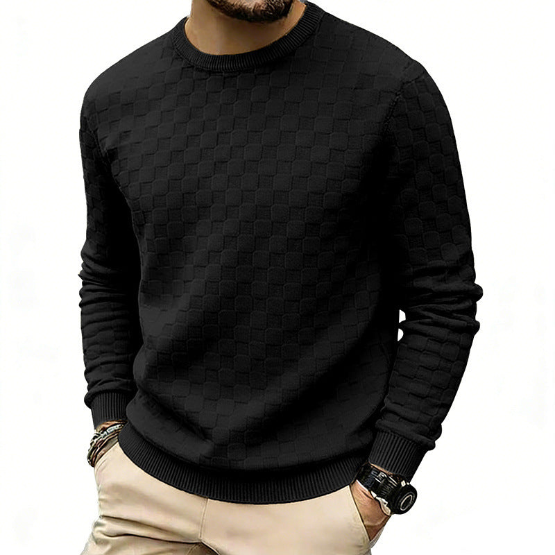 Men's Autumn & Winter Fashion Forward Sweater-shirt - Warm Heavyweight Jacquard Long Sleeve Crewneck ♨️