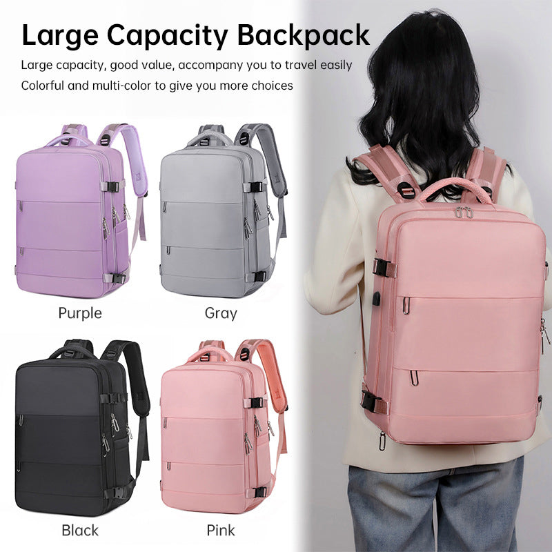 Foldable Waterproof Oxford Cloth Backpack - Large Capacity with Independent Shoe Storage in 5 Hip Colors 🌈