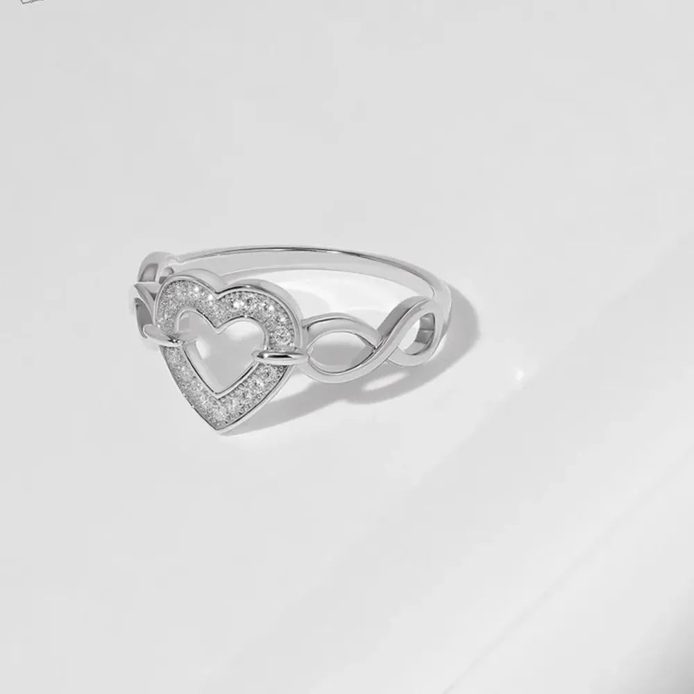 Gorgeous 925 Sterling Silver Heart Ring in Gold or Silver Plated Elegance