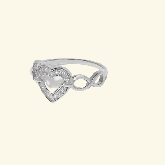 Gorgeous 925 Sterling Silver Heart Ring in Gold or Silver Plated Elegance