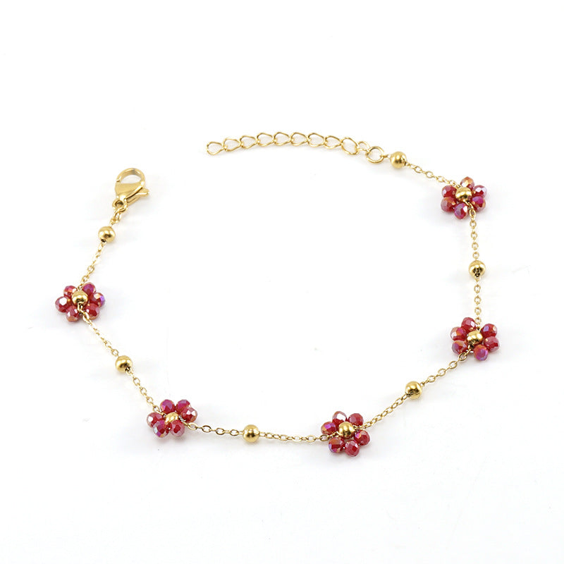 Gorgeous Floral Stainless Steel Necklaces & Bracelets 🌸 Buy Individually or Create a SET ! - 15 Beautiful Color Combination Options