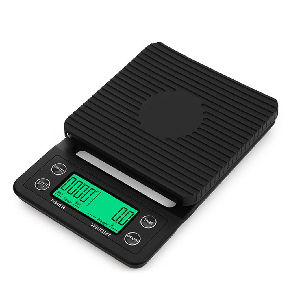 Digital Kitchen Coffee Scale - High Precision LCD - 3kg Capacity, 0.1g Precision, Tare Weight + Timer ⏰️