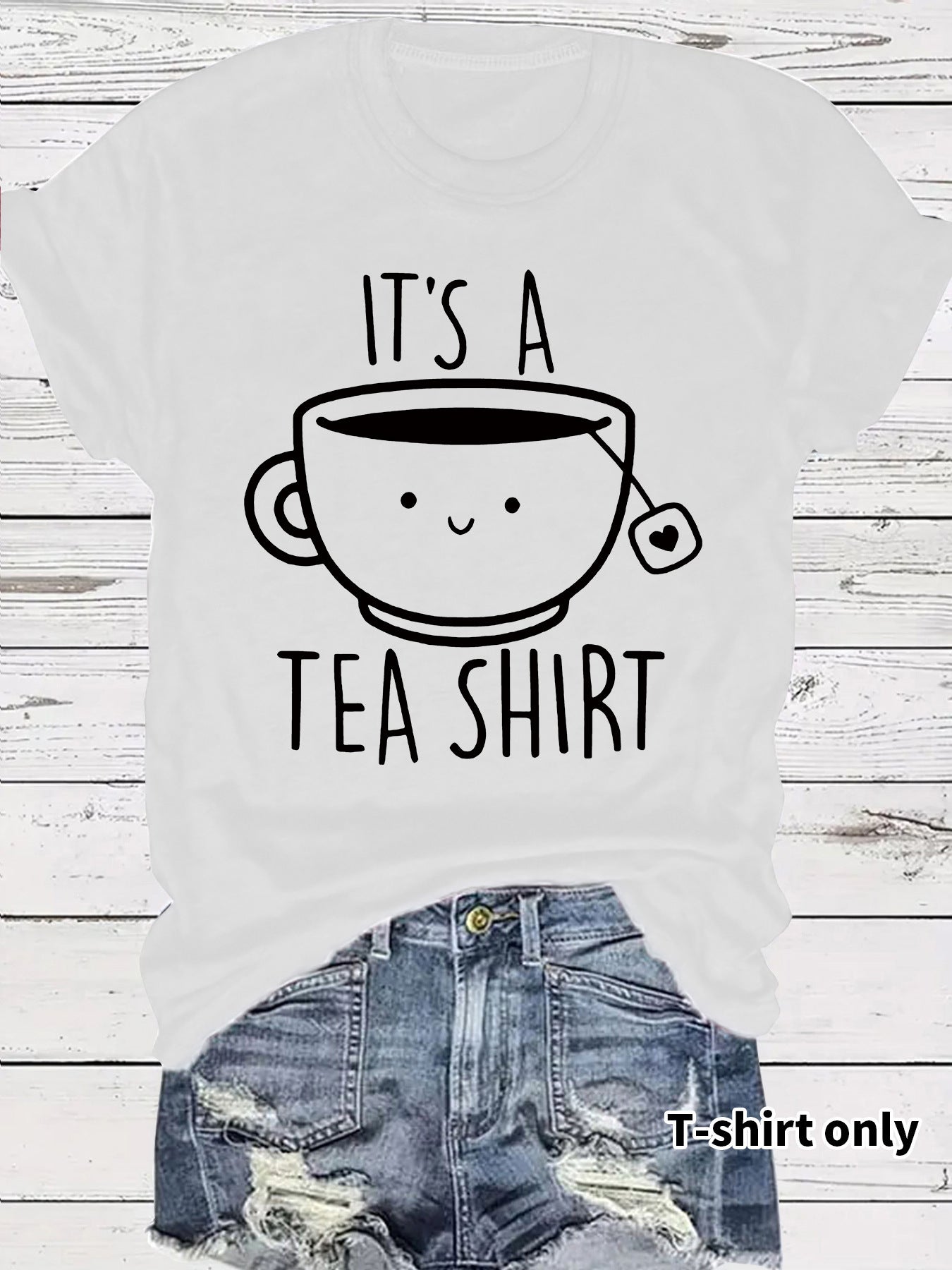 Humorous Printed 'TEA' Shirt - Grab Cool Comfort in Dazzling Colors ! 🫖🌈