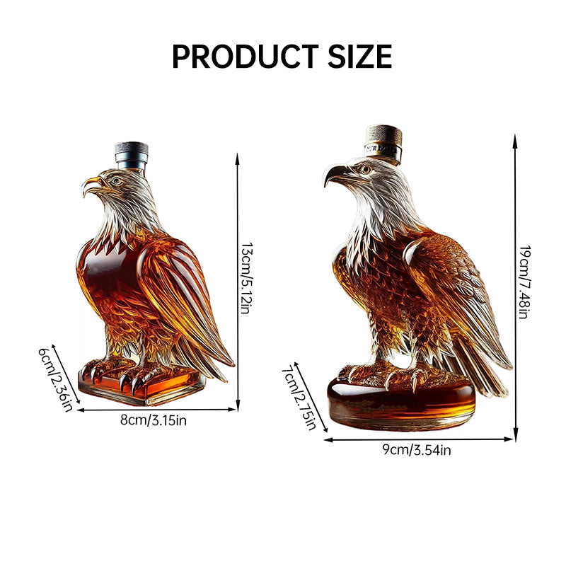 Majestic Eagle Glass Decanter - Ideal Giftable 🎁 Exquisite Glass Bottle, Perfect Entertainment Novelty & Decor