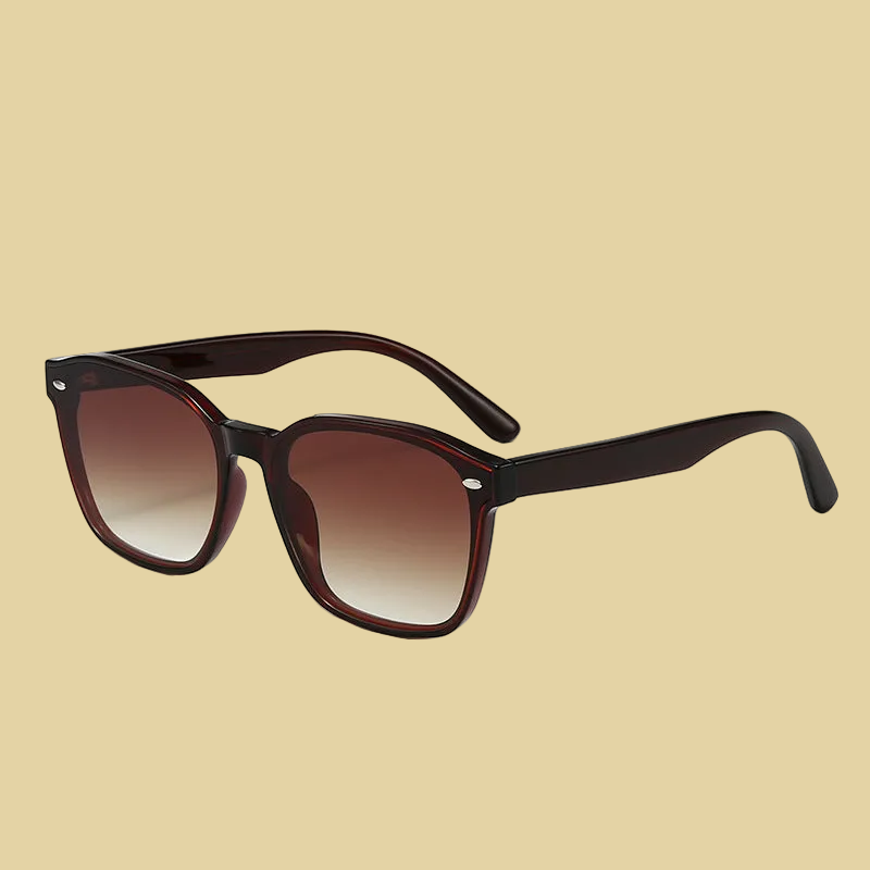 Chic Unisex Square Sunglasses - High Definition Nylon Lens in Classic Black or Brown 😎
