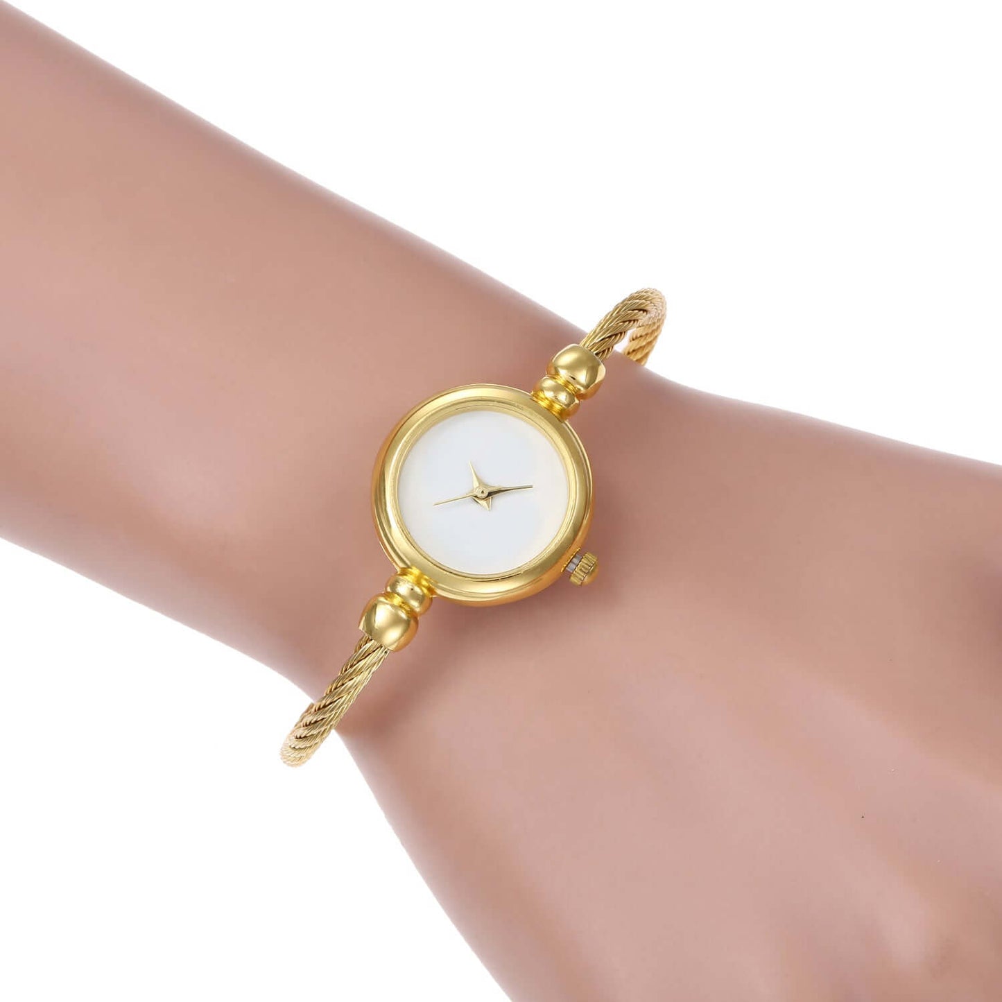 Women's Gold or Silver Wire Rope Bracelet Watch - Chic Style Casual Wear Accessories 😎