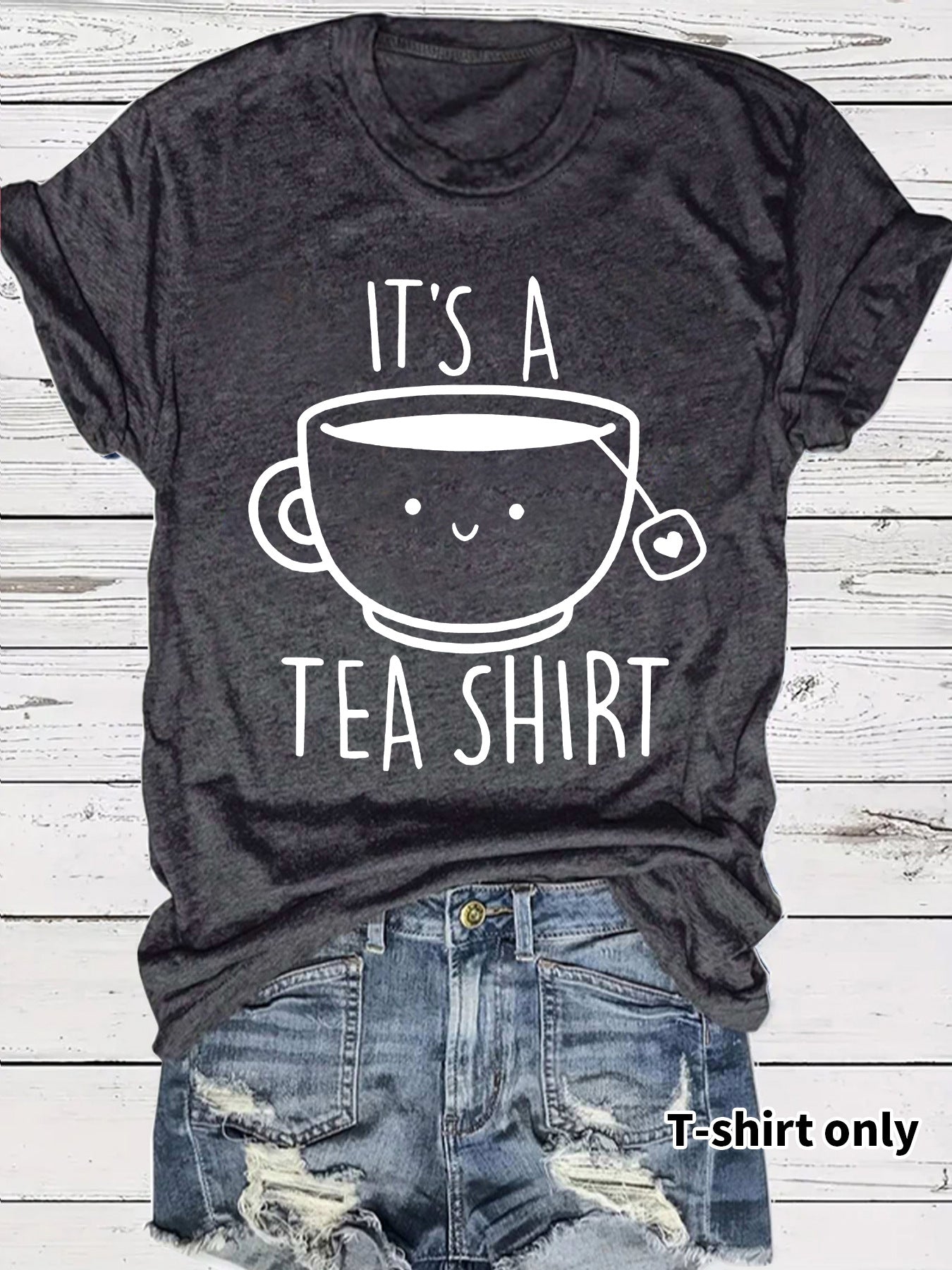 Humorous Printed 'TEA' Shirt - Grab Cool Comfort in Dazzling Colors ! 🫖🌈