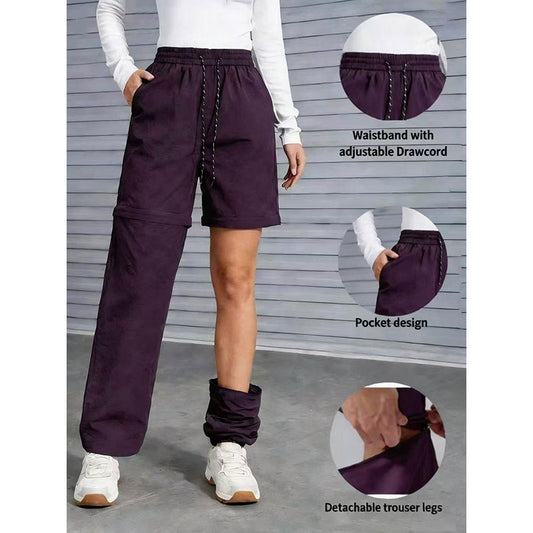 Women's Convertible Recreation Pants - Waterproof Quick-Dry Cargo Trousers with Zip-Off Legs