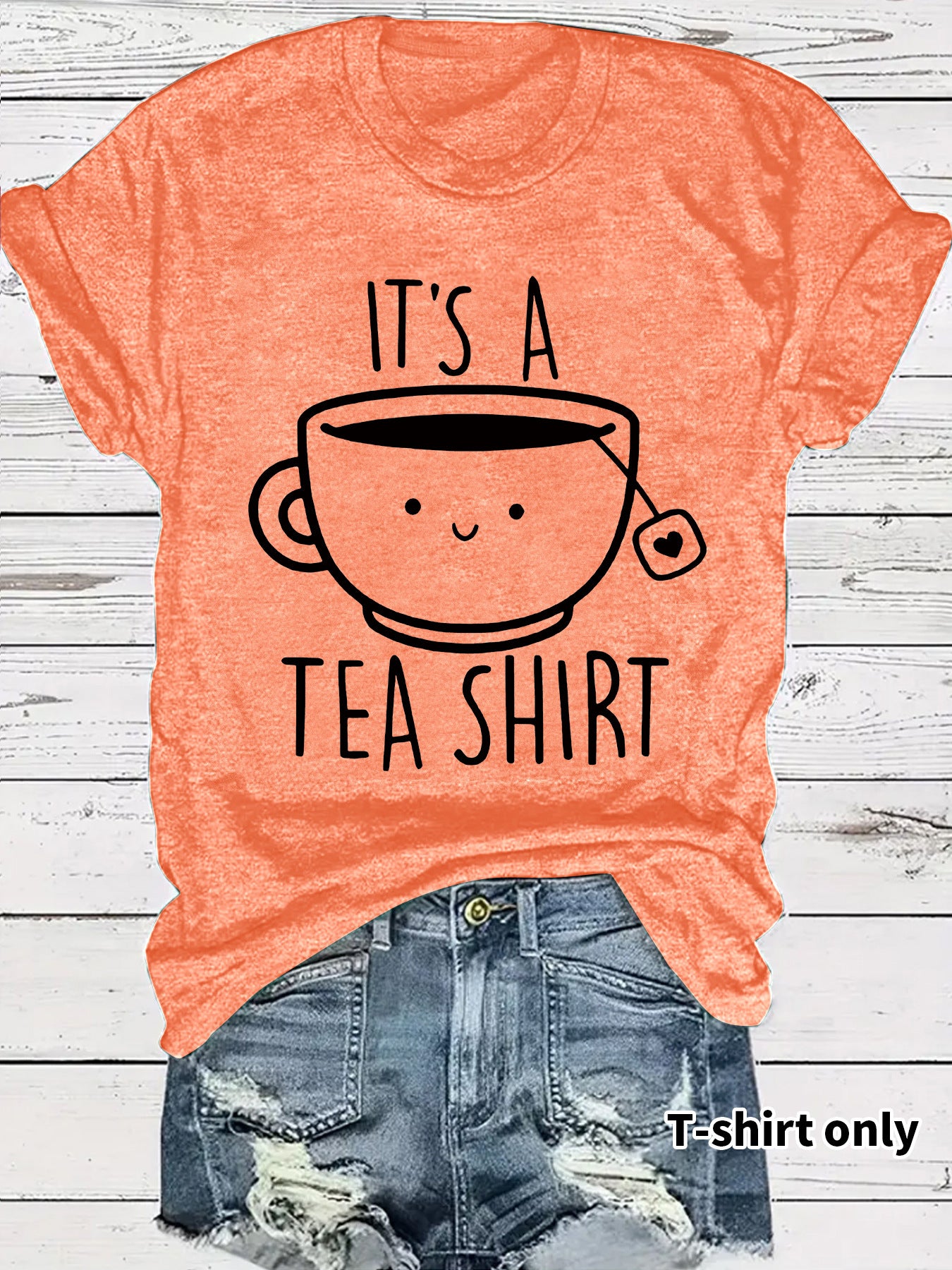 Humorous Printed 'TEA' Shirt - Grab Cool Comfort in Dazzling Colors ! 🫖🌈
