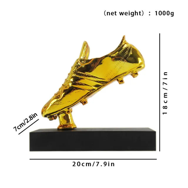 Golden Boot Trophy - GIFTABLE ⚽️🎁 Durable Resin Football World Cup Fan Souvenir and Recognition Award