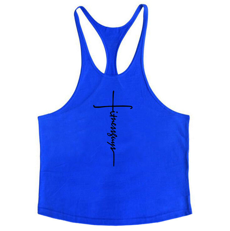 Popular Men's Pure Cotton Bodybuilding and Fitness Vest with Thin Shoulder Strap 💪🏋‍♀️