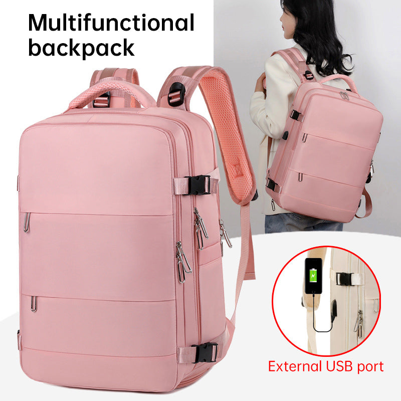 Foldable Waterproof Oxford Cloth Backpack - Large Capacity with Independent Shoe Storage in 5 Hip Colors 🌈