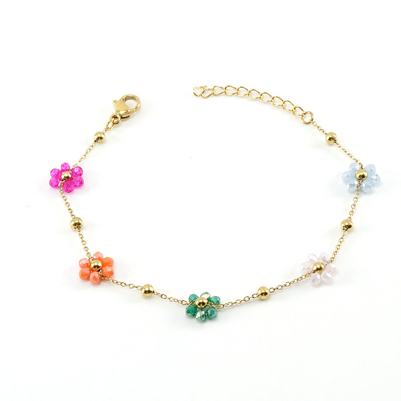Gorgeous Floral Stainless Steel Necklaces & Bracelets 🌸 Buy Individually or Create a SET ! - 15 Beautiful Color Combination Options
