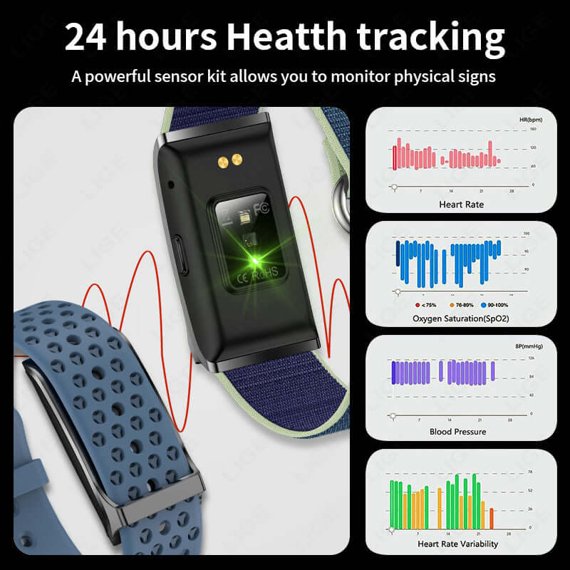 Chic Design Smart Watch - Health Monitoring Screenless Design, Ultra Long Battery Life, Smart Voice Assistant