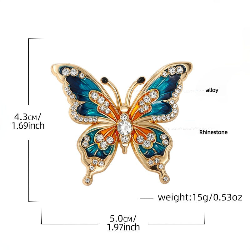 Women's Gorgeous Enamel Painted Butterfly Brooch 🦋 Elegant Accessory for Any Outfit !