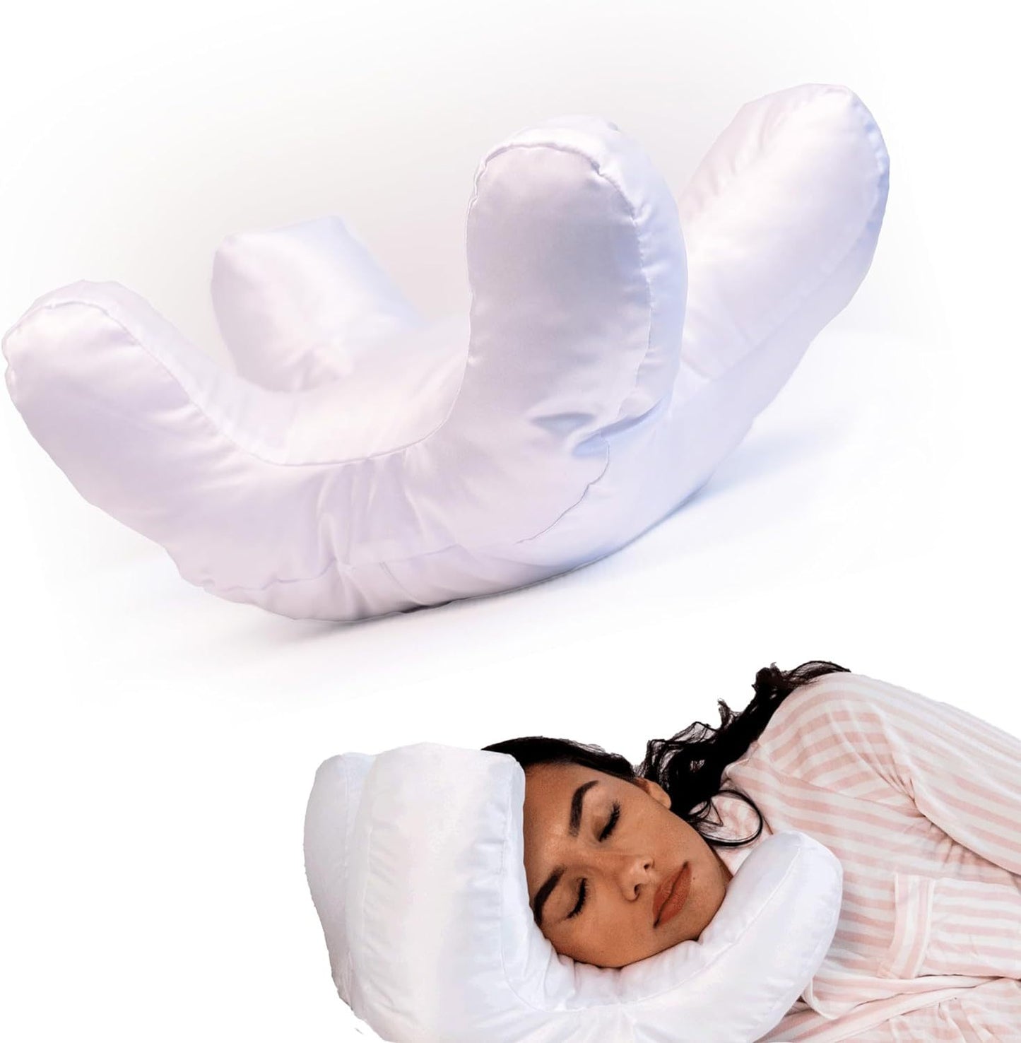 Beauty Face & Head Pillow with Memory Foam Filling - Reduce Wrinkles and Enhanced Face & Head Support