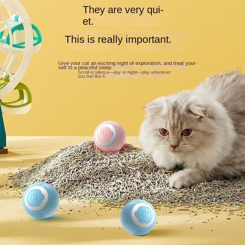Silicone Cat & Dog Toy - Rechargeable Smart Rolling Ball Keeps Pet Entertained 🐈🦮