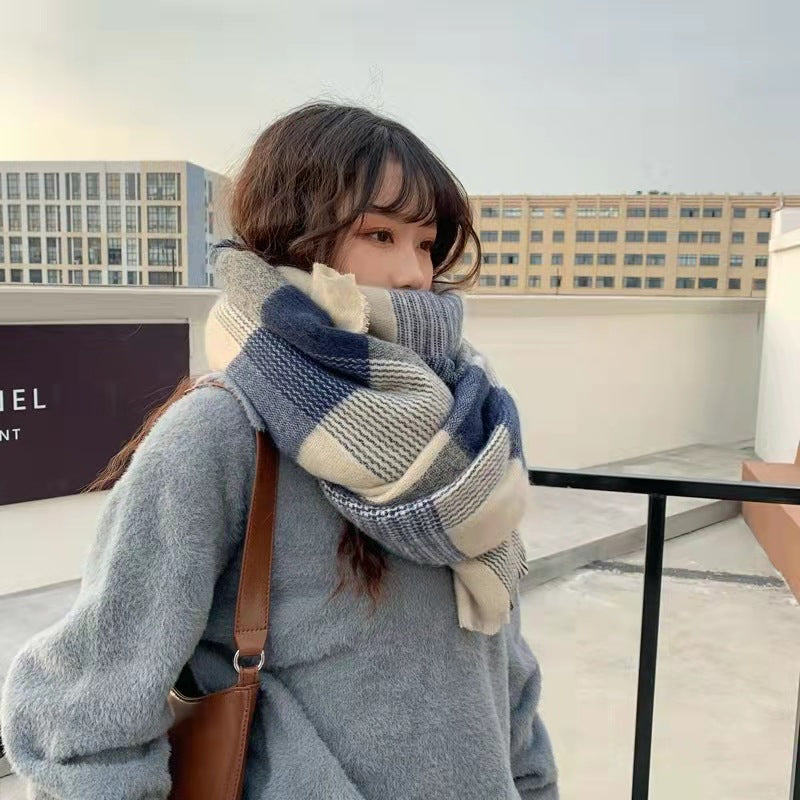 GIANT Cozy Autumn and Winter Versatile Plaid Scarf ♨️ Thickened For Warmth 195 x 50cm