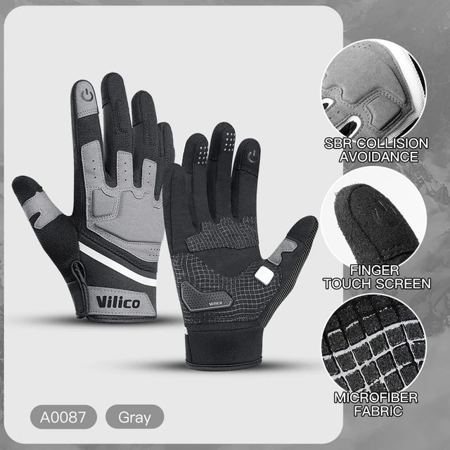 Outdoor Sports & Motorcycle Gloves 🧤 Durable, Warm, Anti-Slip & Shock-absorbing + Touch Screen Sensitivity
