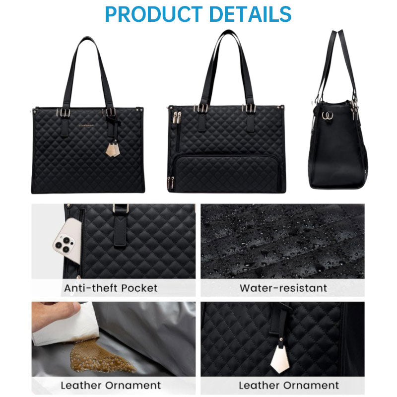LARGE 2 Bags-in-1 Travel Tote - Laptop & Insulated Lunch Bag Ideal for Business, Nursing, Student & Daily Needs