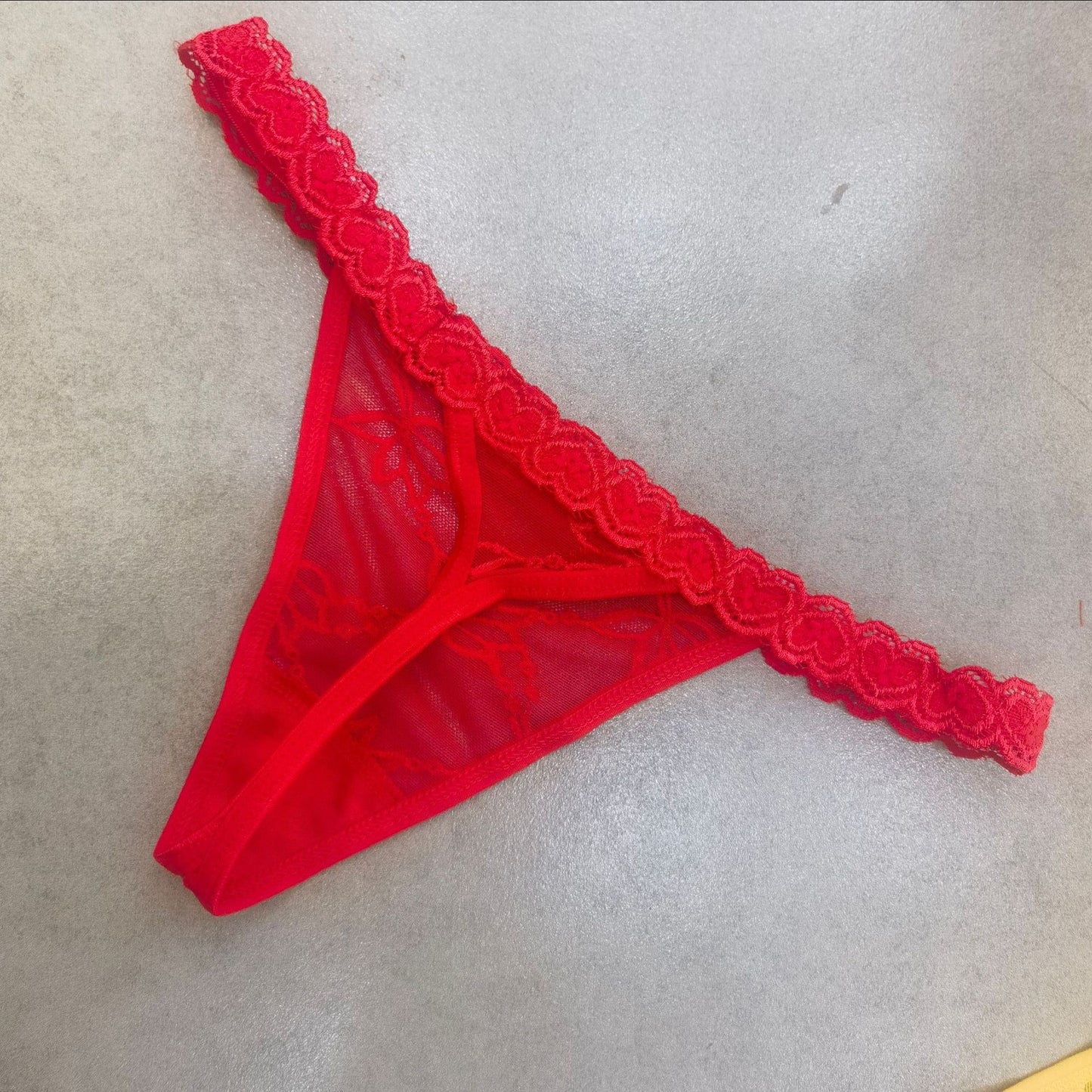 Women's Colorful Sexy DIY Metal Rhinestone Letter Thong - Provocative and Playful Lace Panties 🌈