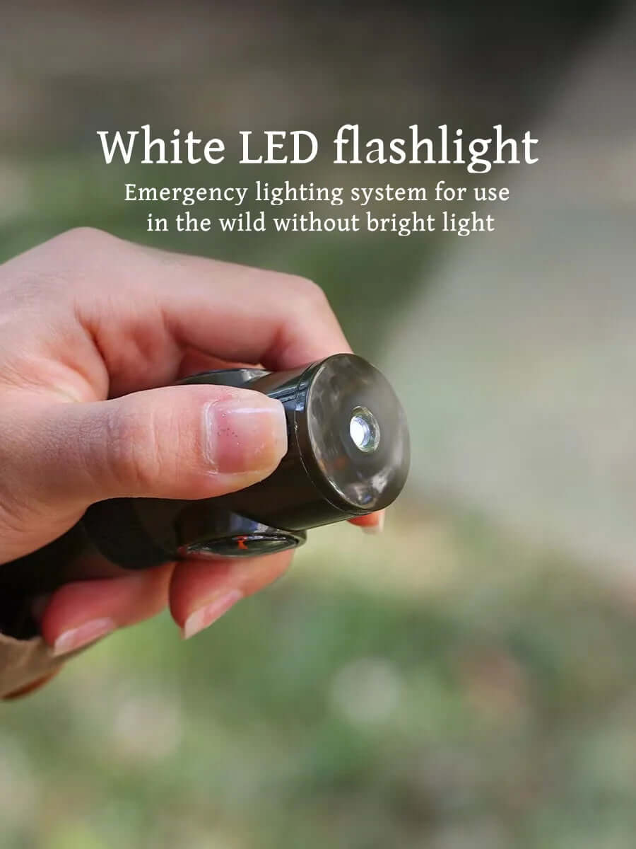Smart 7 in 1 Survival Whistle Tool - Hiking Whistle, Compass, Mirror, Flashlight, Magnifier LED Light, Thermometer & Storage