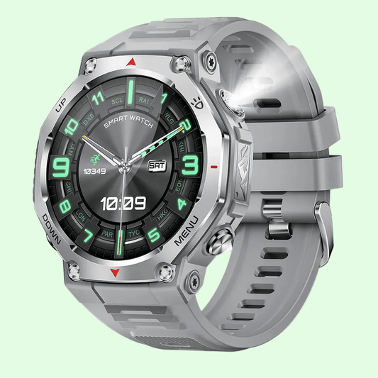 Premium KT85 Smart Watch - DEEP Waterproof Bluetooth Call, Flashlight, Heart Rate, Oximeter, Step Count & More !